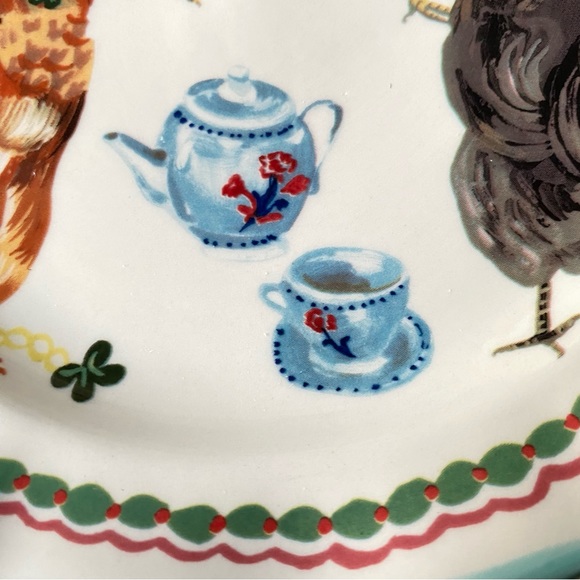 Anthropologie - Nathalie Lete 12 Days of Christmas plates- 3 French Hens - Picture 5 of 11